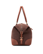 The Raffles Weekender Bag - Russet Brown Suede