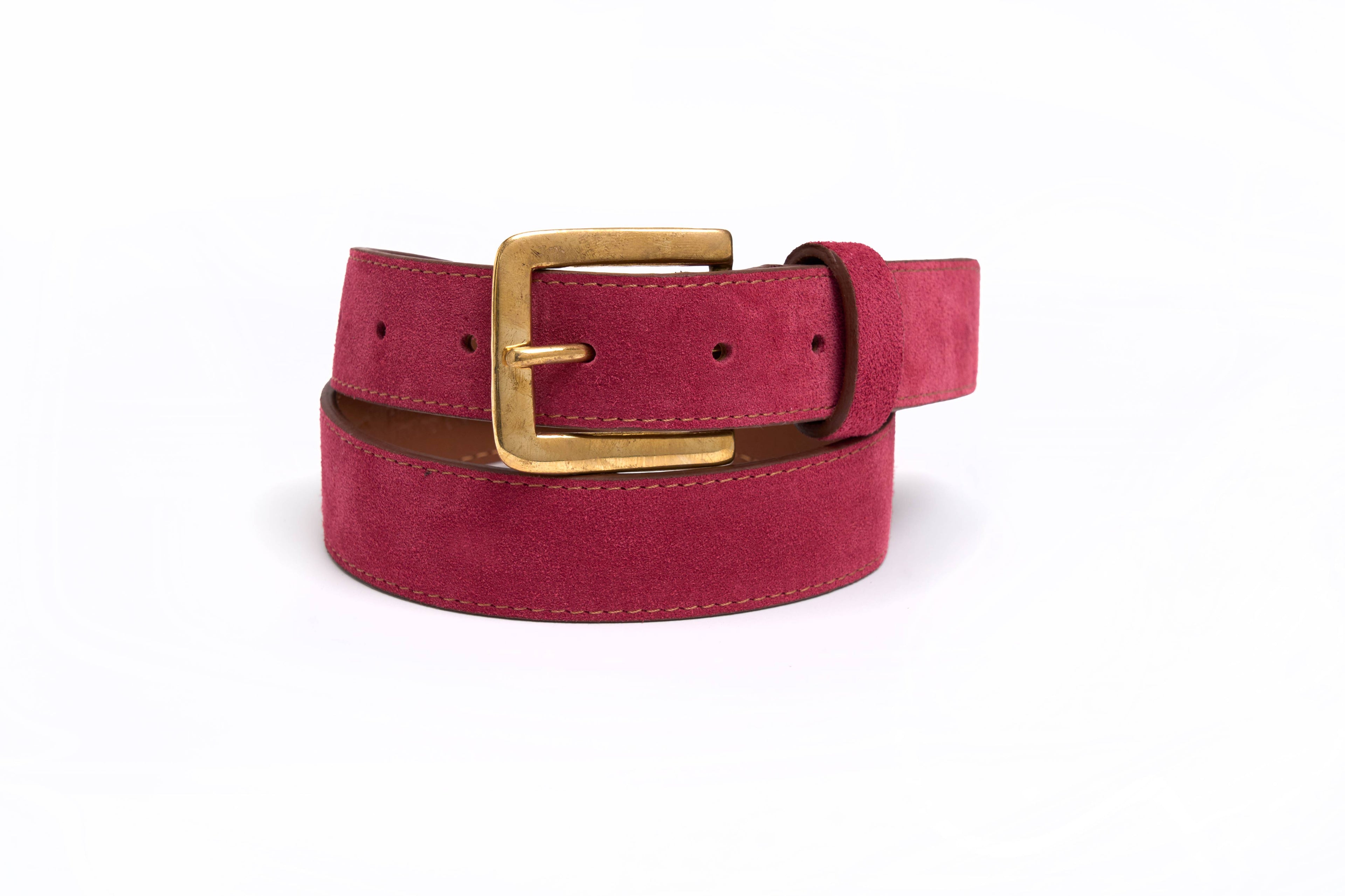 Suede Belt (Strawberry Pink)