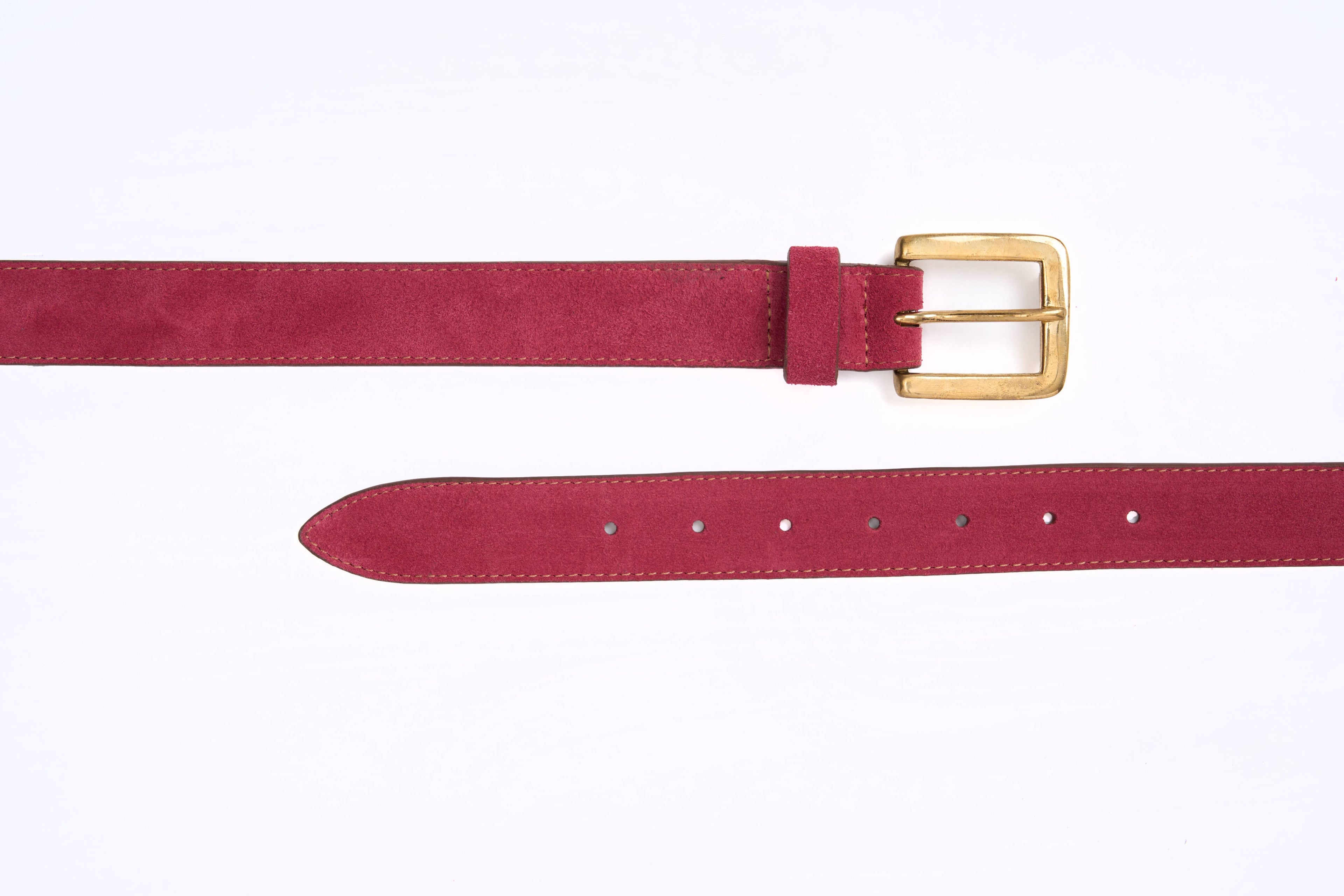 Suede Belt (Strawberry Pink)