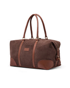 The Raffles Weekender Bag - Russet Brown Suede