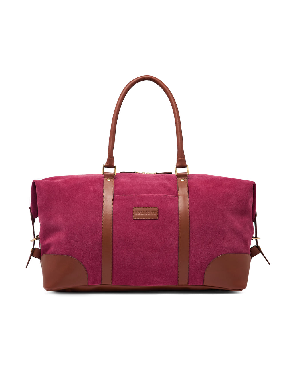 The Raffles Weekender Bag - Strawberry Pink Suede