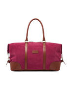 The Raffles Weekender Bag - Strawberry Pink Suede