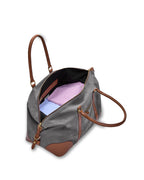 The Raffles Weekender Bag - Grey Suede