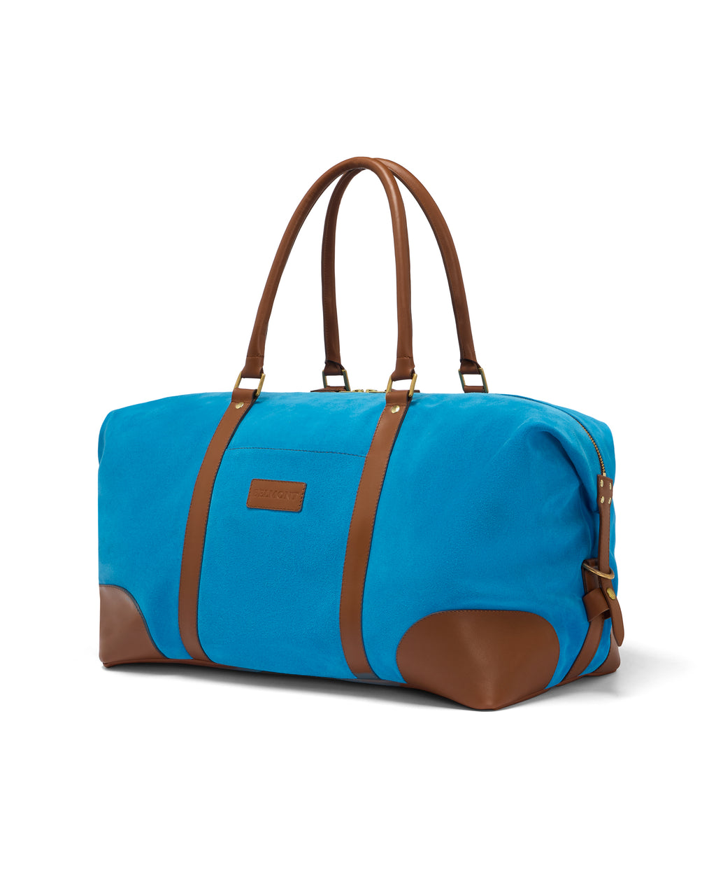 The Raffles Weekender Bag in Turquoise Suede
