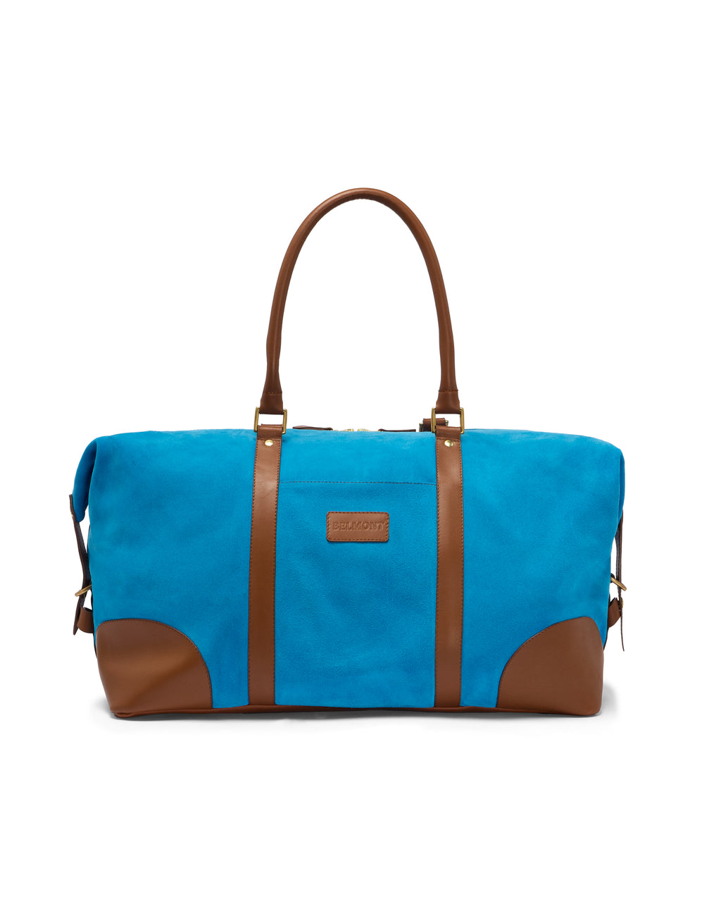 The Raffles Weekender Bag in Turquoise Suede