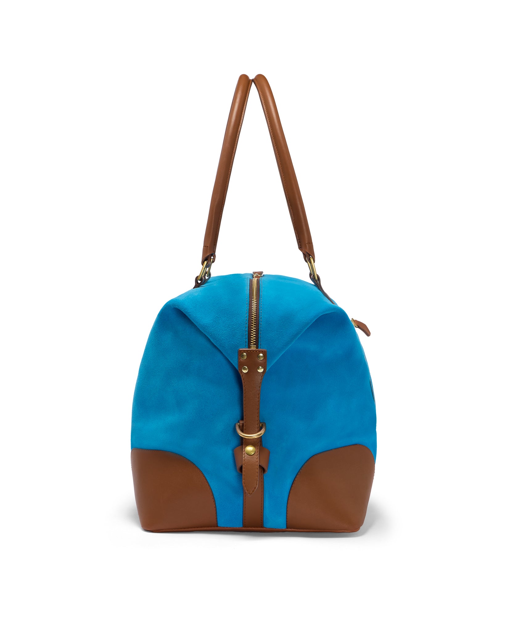 The Raffles Weekender Bag in Turquoise Suede